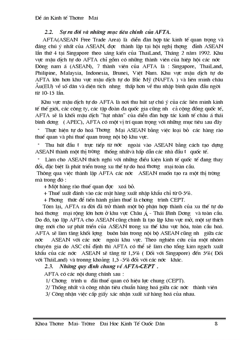 image for page Xuất khẩu hàng hoá của Việt Nam trong điều kiện thực hiện lộ trình AFTA CEPT