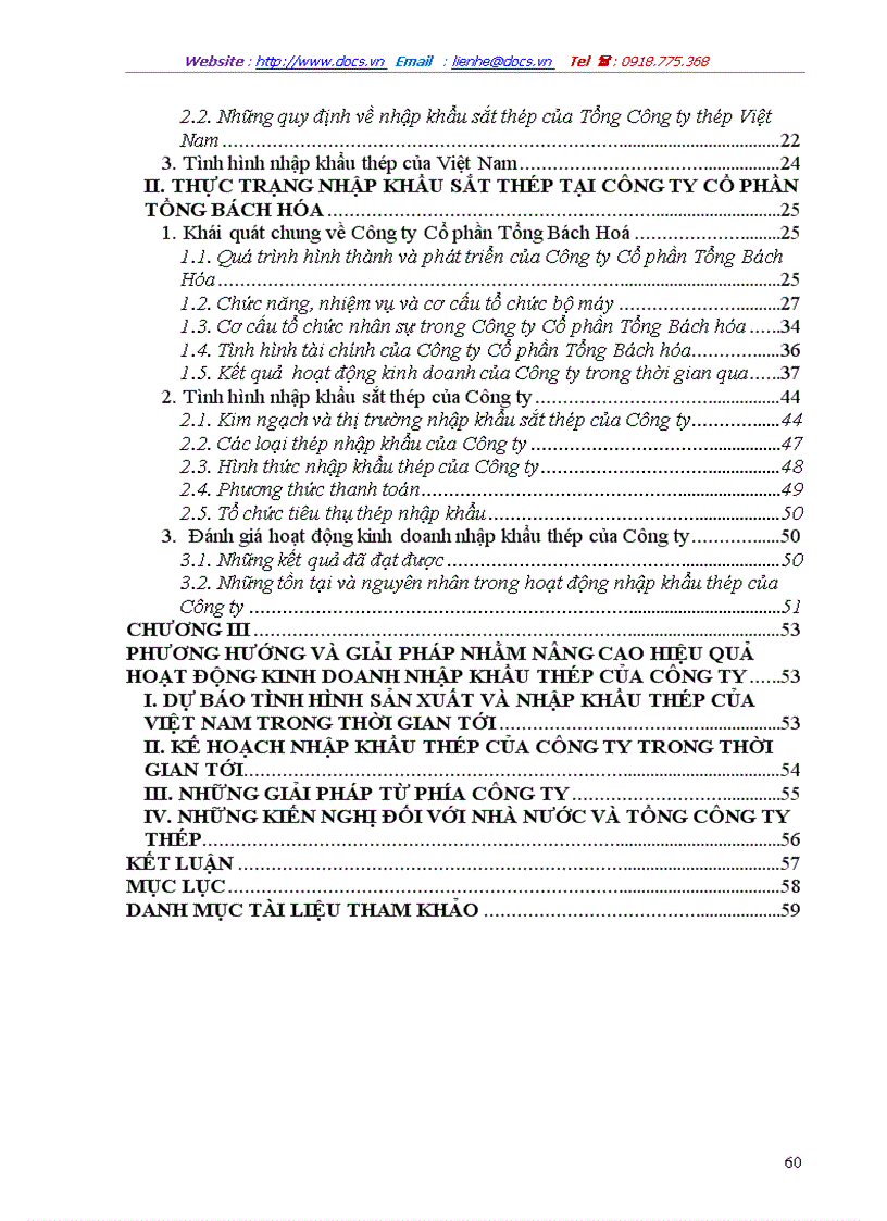 image for page Hoạt động nhập khẩu thép của Công ty Cổ phần Tổng Bách Hoá Bộ Thương mại Thực trạng và giải pháp