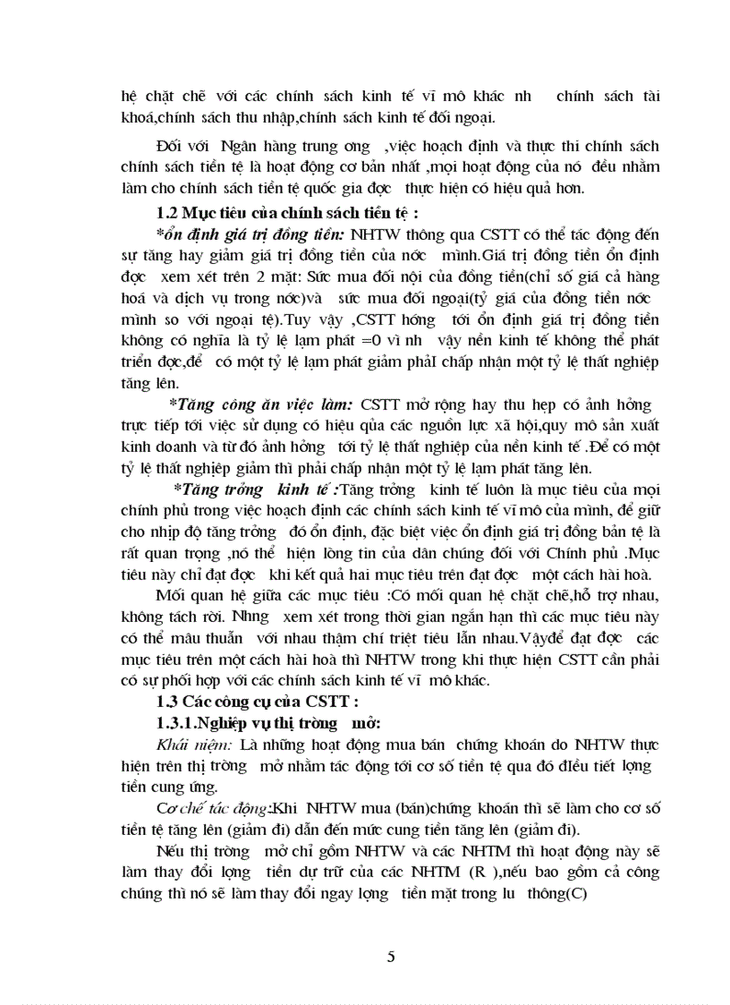 image for page Chính sách tiền tệ trong nền kinh tế thị trường