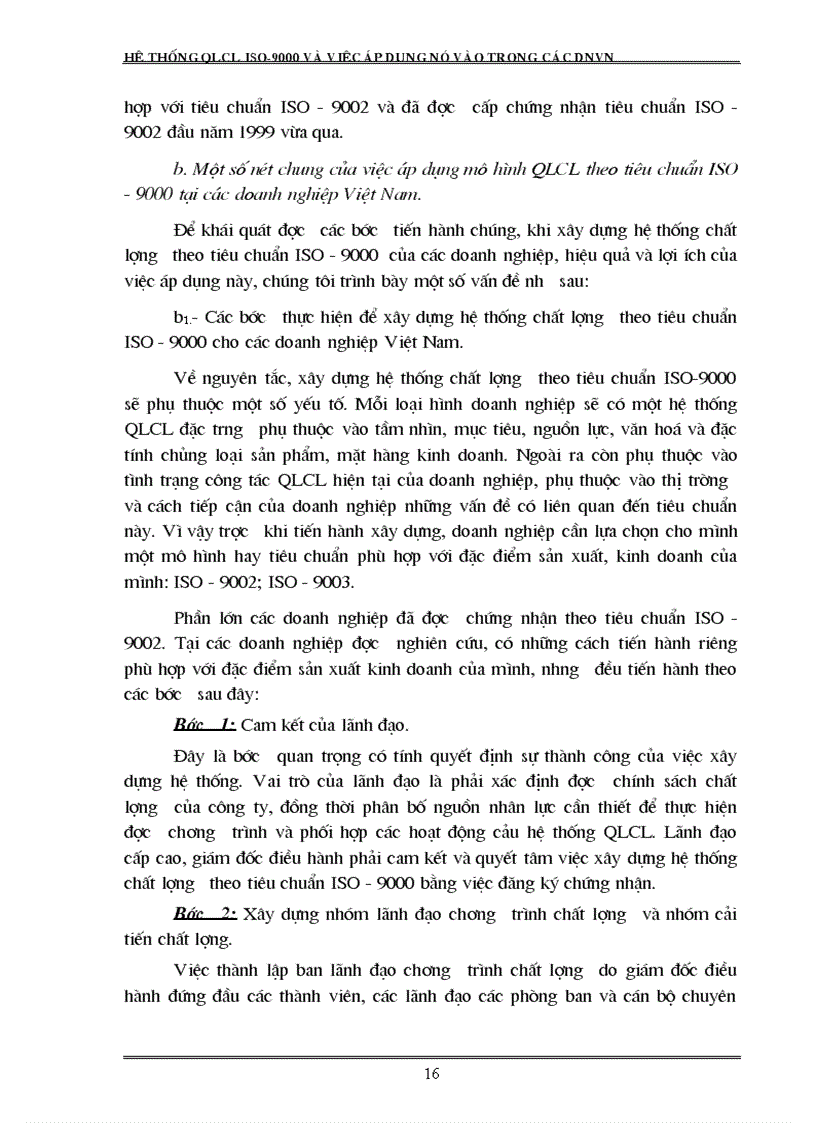 image for page Tiêu chuẩn ISO 9000 và việc áp dụng nó vào trong các doanh nghiệp Việt Nam