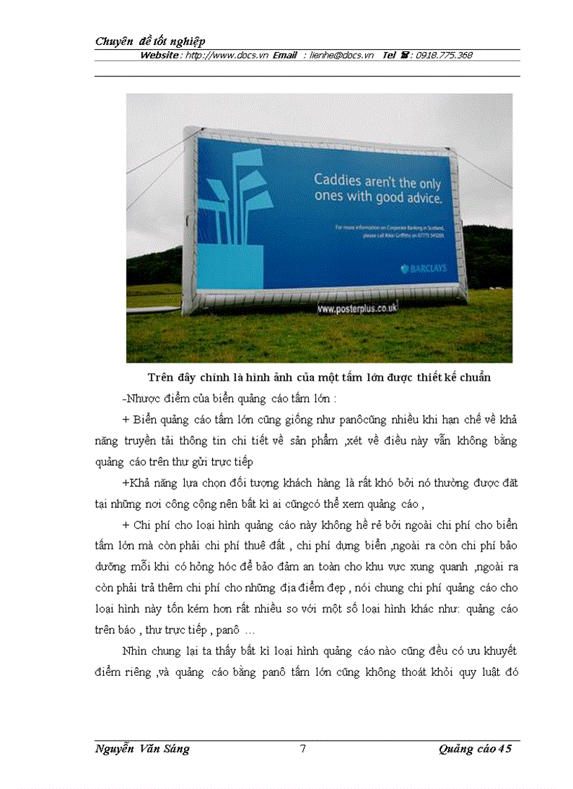 image for page Hoạt động quảng cáo panô tấm lớn của công ty quảng cáo Bỡnh Minh thực trạng và giải pháp