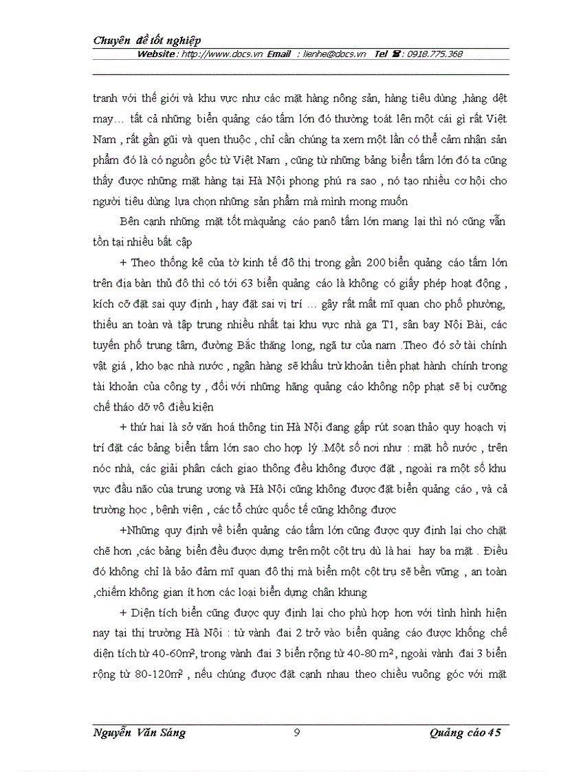image for page Hoạt động quảng cáo panô tấm lớn của công ty quảng cáo Bỡnh Minh thực trạng và giải pháp