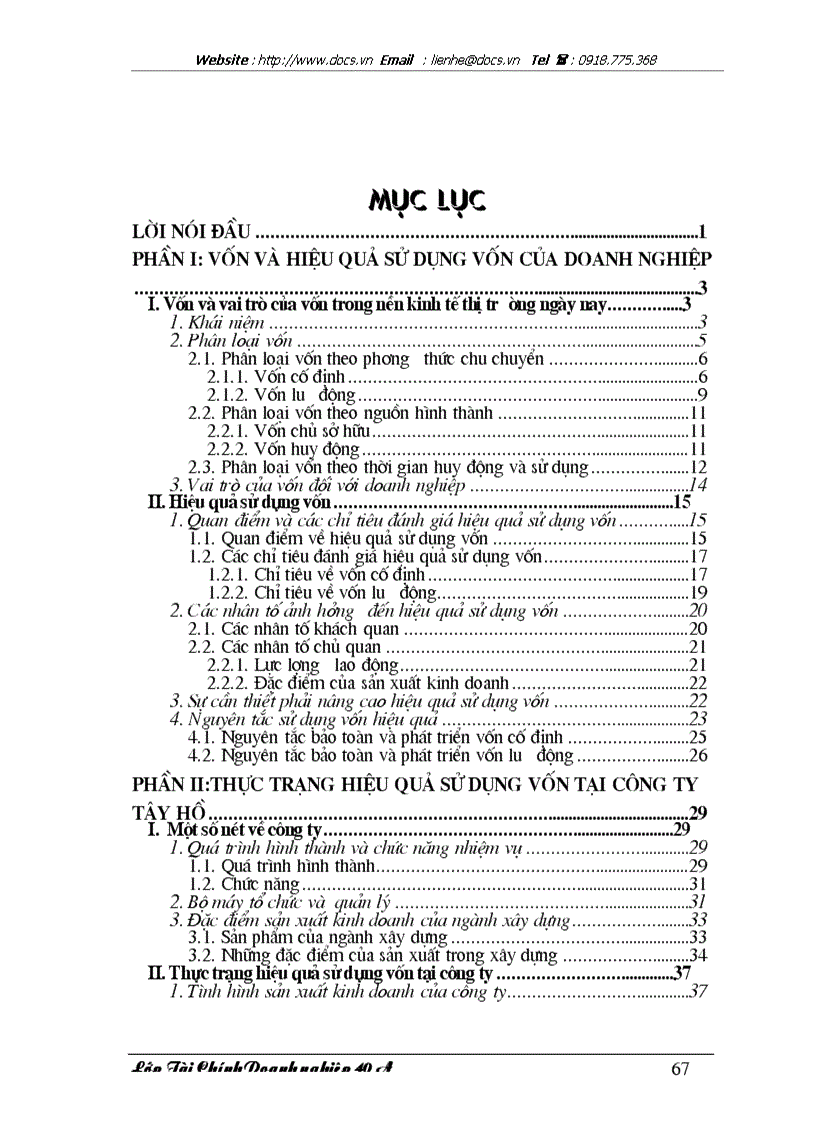 image for page Giải pháp nâng cao hiệu quả sử dụng vốn tại Công ty Tây Hồ Bộ Quốc phòng