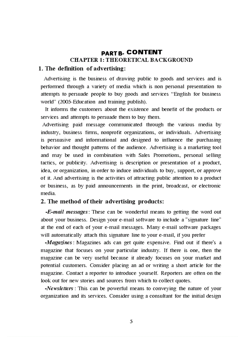 image for page Advertising methods of construction investment and technology import export join stock company