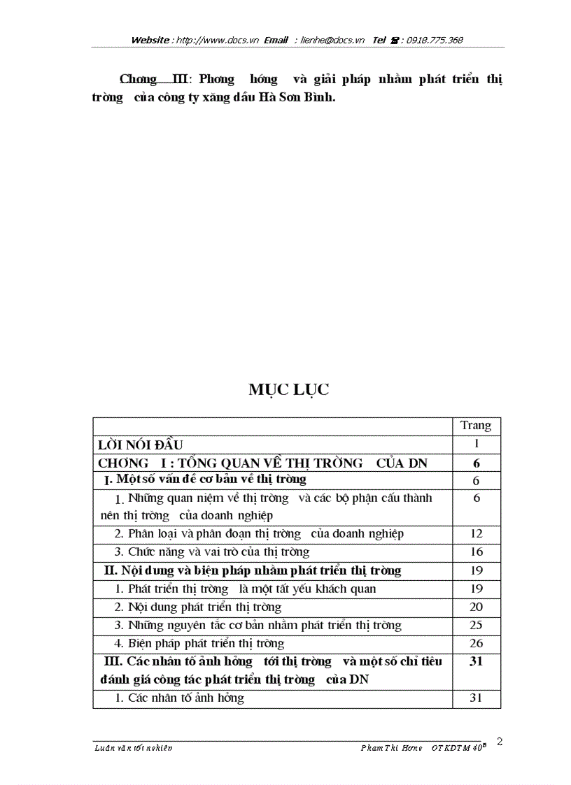 image for page 1số phương hướng và giải pháp nhằm phát triển thị trường của Công ty xăng dầu Hà Sơn Bình