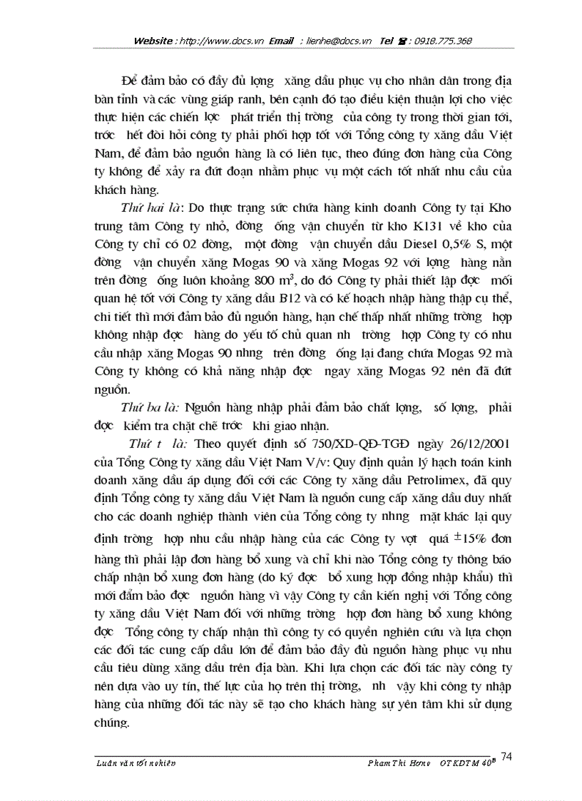 image for page 1số phương hướng và giải pháp nhằm phát triển thị trường của Công ty xăng dầu Hà Sơn Bình