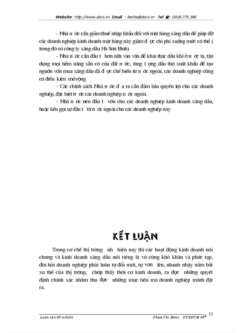 image for page 1số phương hướng và giải pháp nhằm phát triển thị trường của Công ty xăng dầu Hà Sơn Bình