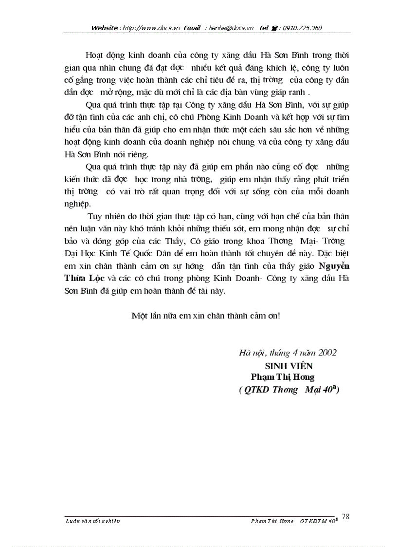 image for page 1số phương hướng và giải pháp nhằm phát triển thị trường của Công ty xăng dầu Hà Sơn Bình