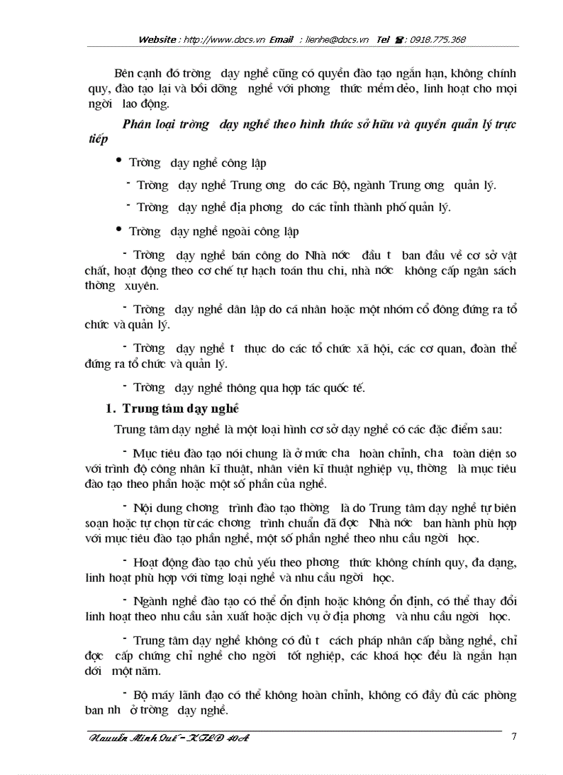 image for page 1số ý kiến về công tác dạy nghề của trường dạy nghề và trung tâm dạy nghề