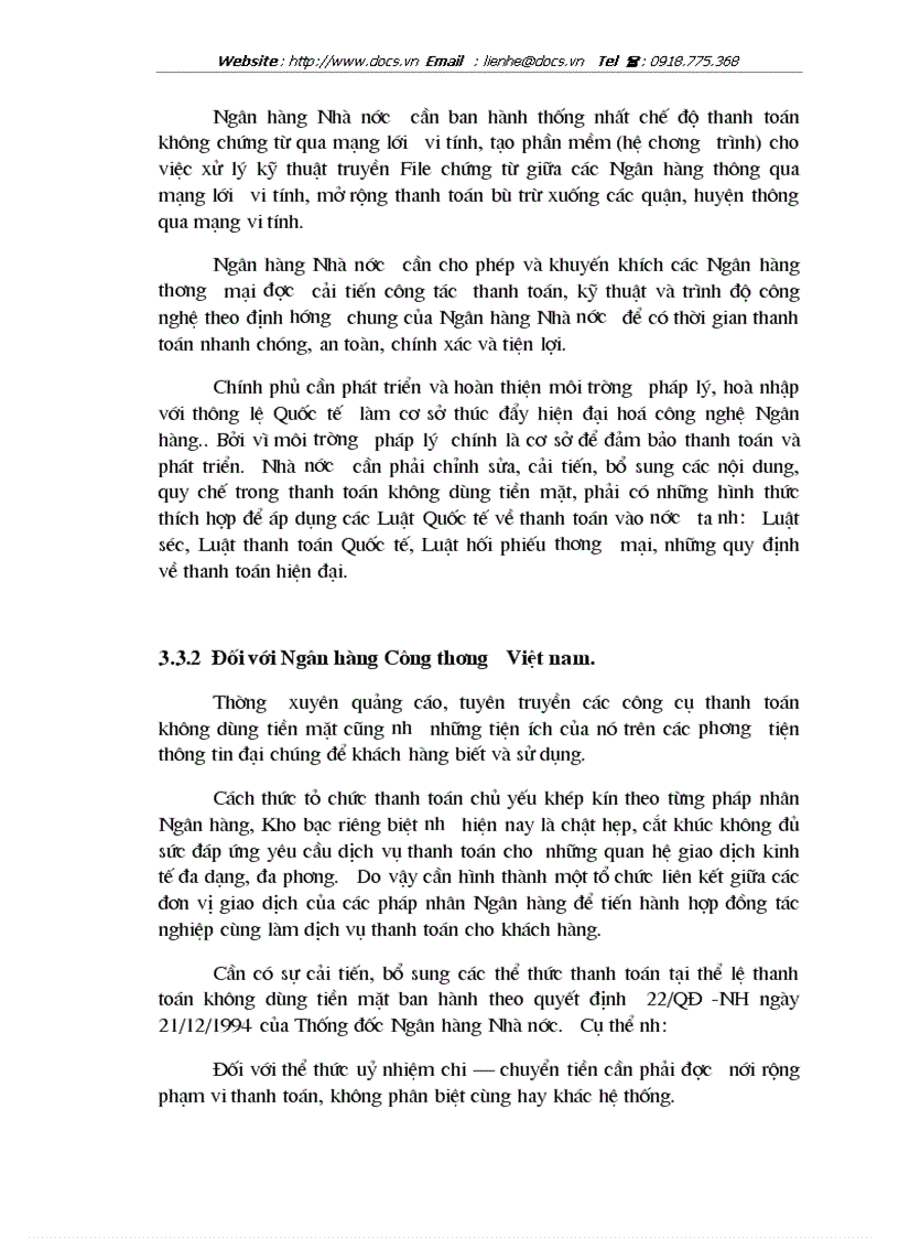 image for page Giải pháp mở rộng và hoàn thiện công tác thanh toán không dùng tiền mặt tại chi nhánh Ngân hàng Công thương Đống Đa