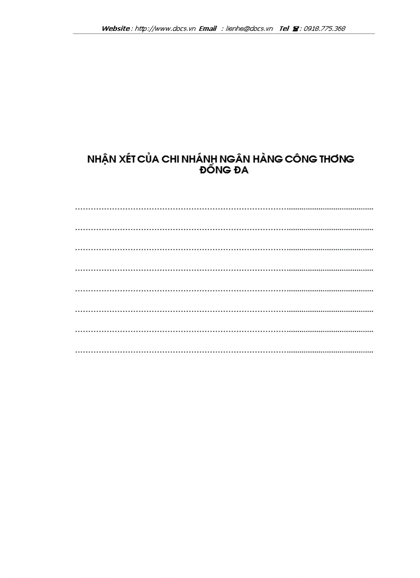 image for page Giải pháp mở rộng và hoàn thiện công tác thanh toán không dùng tiền mặt tại chi nhánh Ngân hàng Công thương Đống Đa