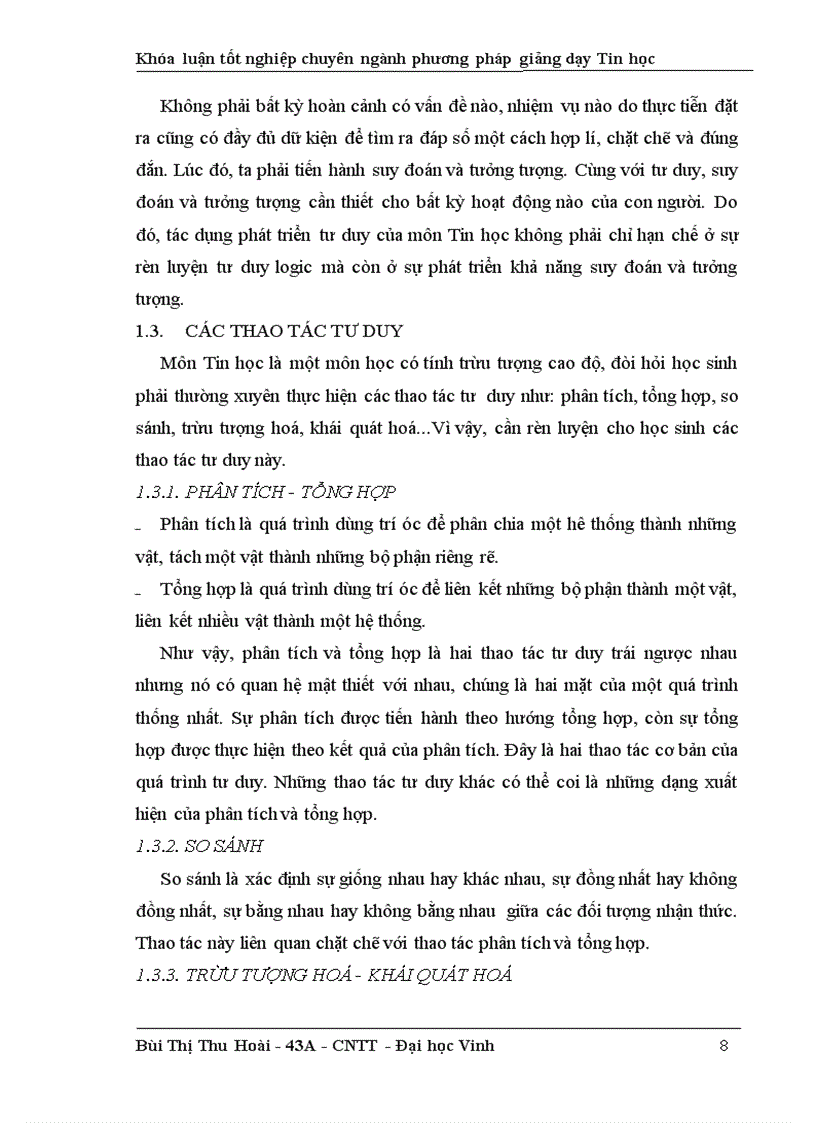 image for page Hình thành và phát triển năng lực trí tuệ chung cho học sinh THPT thông qua giảng dạy ngôn ngữ lập trình Pascal