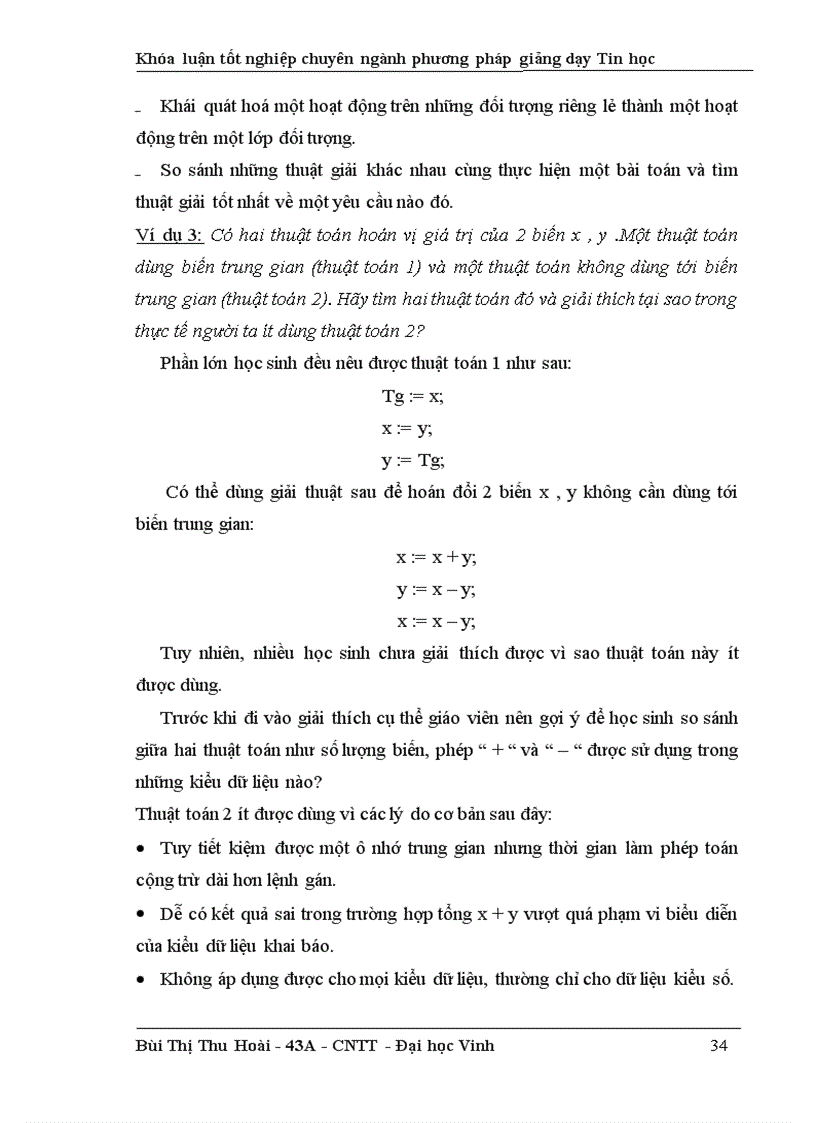 image for page Hình thành và phát triển năng lực trí tuệ chung cho học sinh THPT thông qua giảng dạy ngôn ngữ lập trình Pascal
