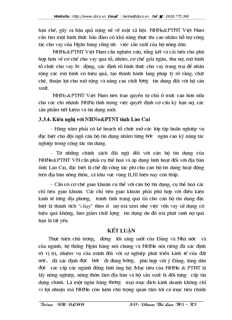 image for page Giải pháp nâng cao chất lượng tín dụng đối với hộ sản xuất tại Chi nhánh ngânhàng NHNo PTNT AgriBank huyện Văn Bàn