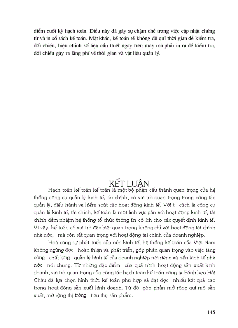 image for page Tổng hợp về công tác kế toán tại Công ty bánh kẹo Hải Châu