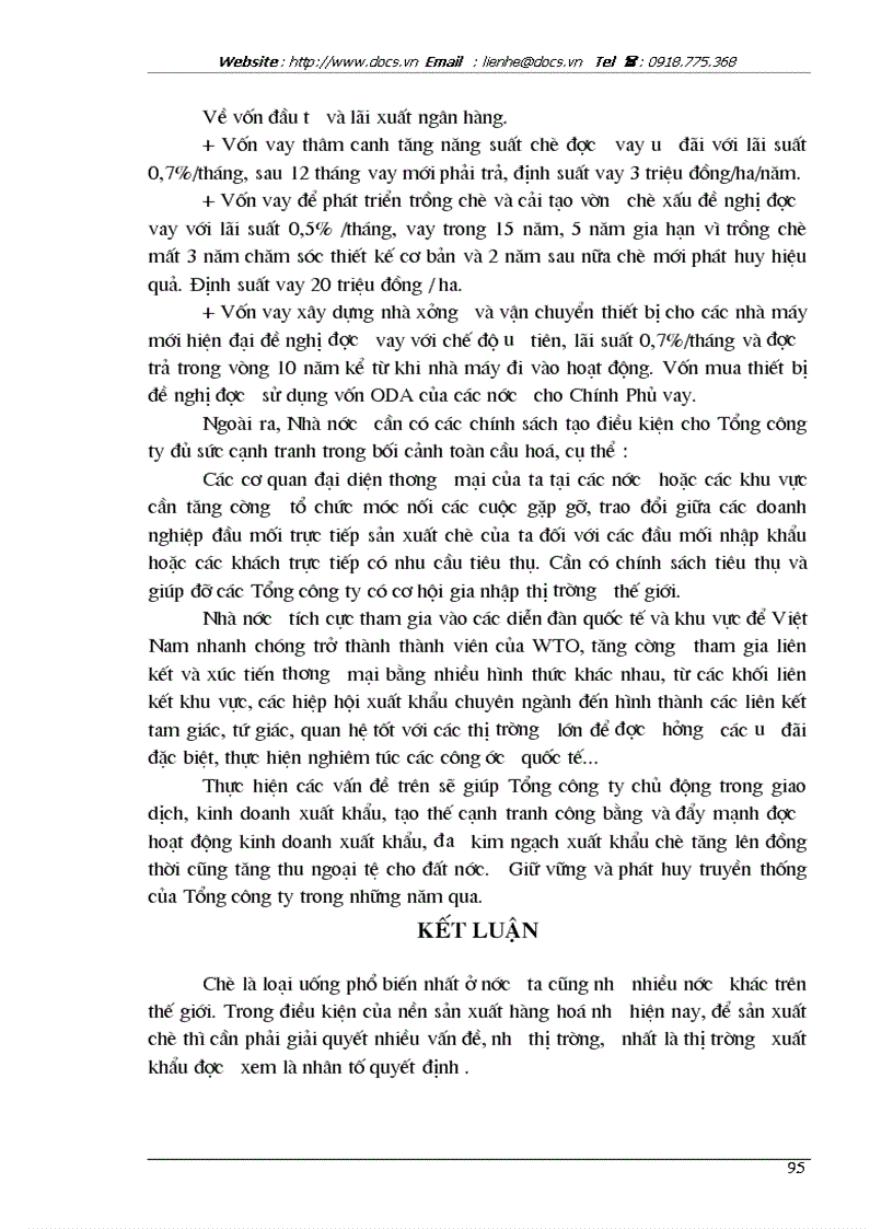 image for page Phương hướng và giải pháp nhằm đẩy mạnh hoạt động xuất khẩu chè tại Tổng Công Ty chè Việt Nam