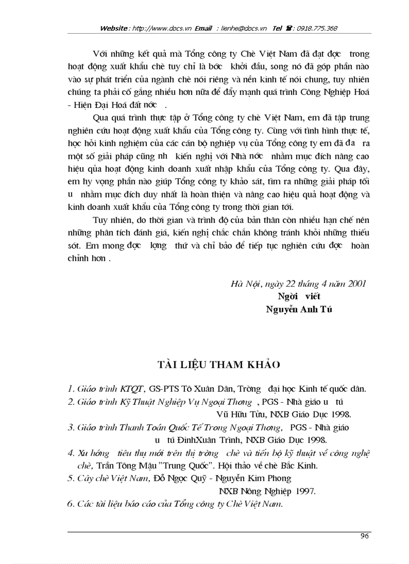 image for page Phương hướng và giải pháp nhằm đẩy mạnh hoạt động xuất khẩu chè tại Tổng Công Ty chè Việt Nam