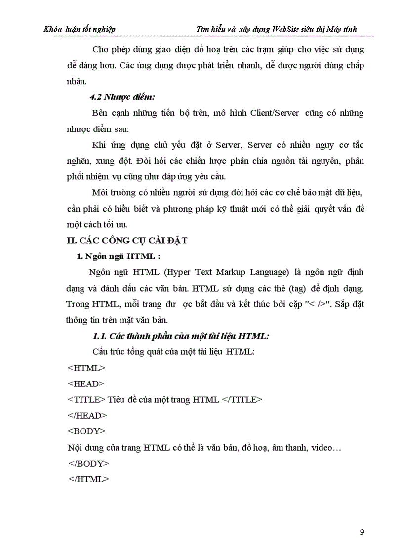 image for page Tìm hiểu và xây dựng WebSite siêu thị Máy tính