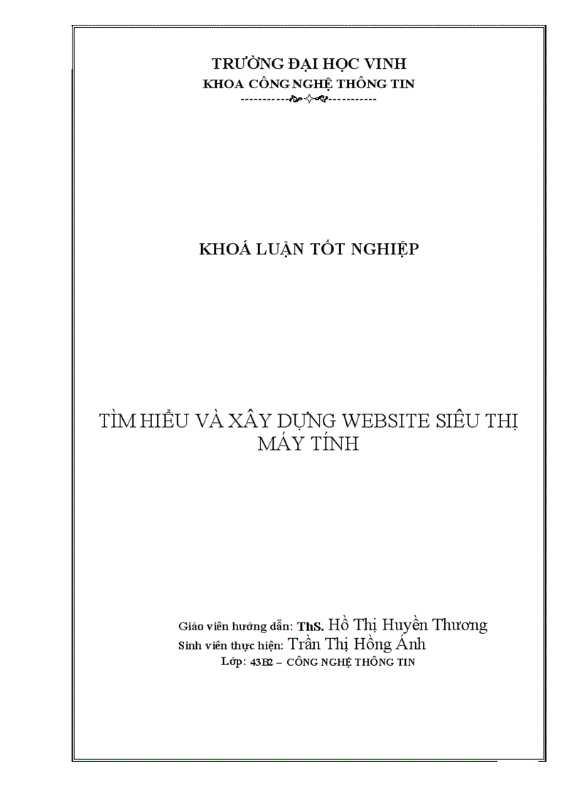 image for page Tìm hiểu và xây dựng WebSite siêu thị Máy tính