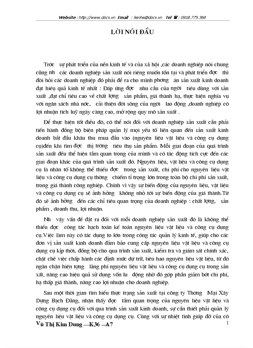 image for page Kế toán nguyên liệu vật liệu vật liệu và công cụ dụng cụ tại công ty Thương Mại Xây Dựng Bạch Đằng