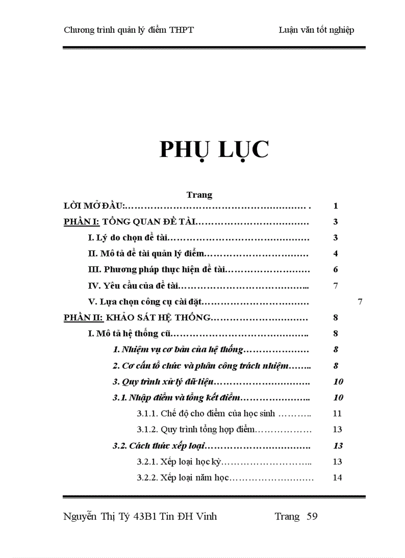 image for page Thiết kế chương trình quản lý điểm THPT