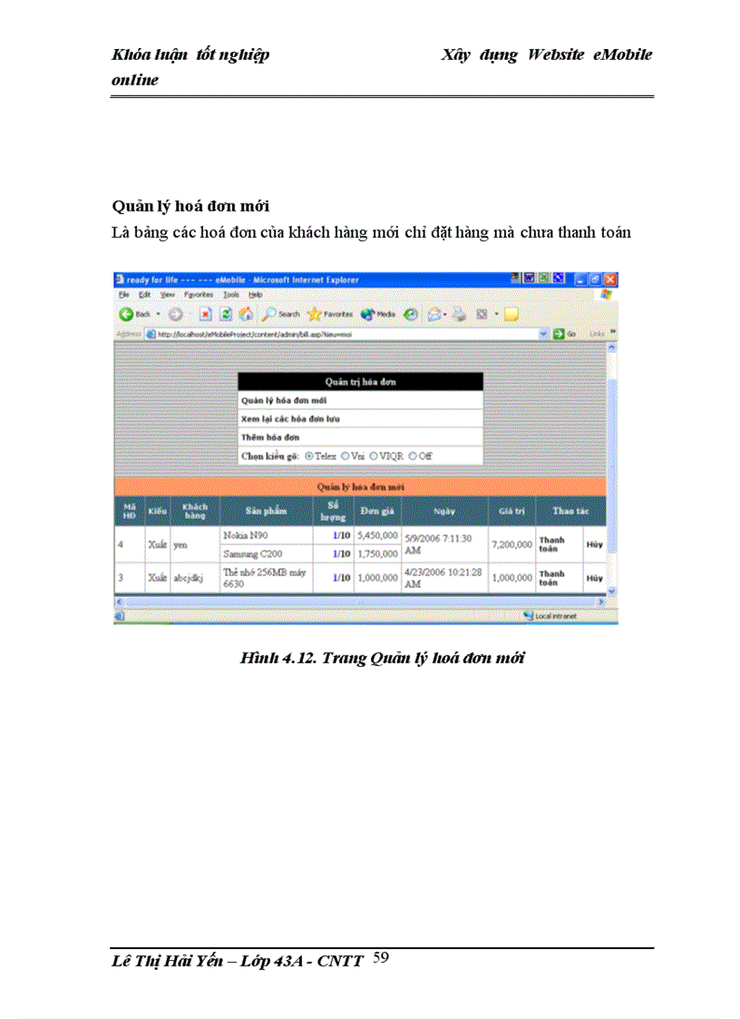 image for page Xây dựng website eMobile online