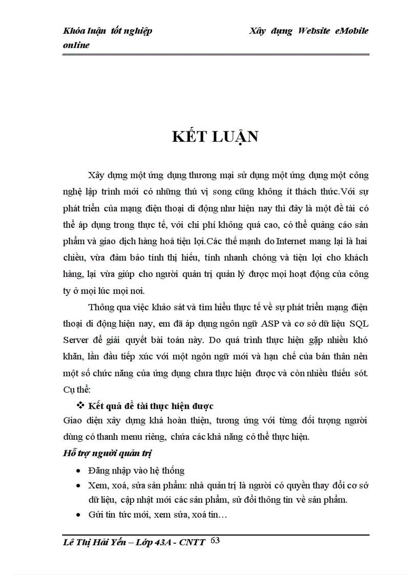 image for page Xây dựng website eMobile online