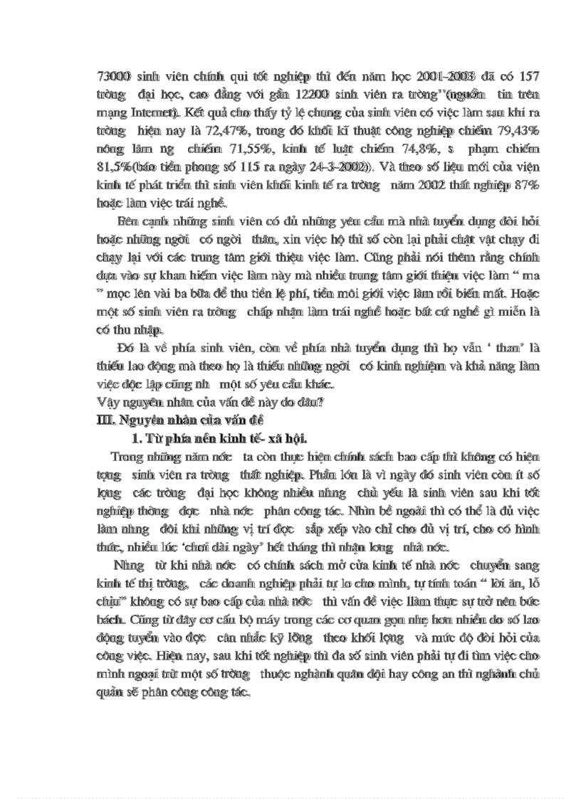 image for page Vận dụng quan điểm toàn diện của triết học Mác Lê Nin để giải thích nguyên nhân của vấn đề thất nghiệp của sinh viên sau khi ra trường