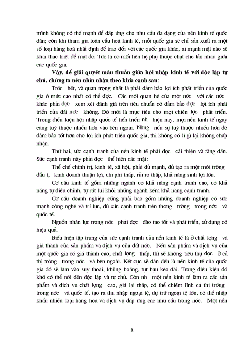 image for page Phép biện chứng về mâu thuẫn và việc phân tích mâu thuẫn giữa xây dựng kinh tế độc lập tự chủ với hội nhập kinh tế quốc tế