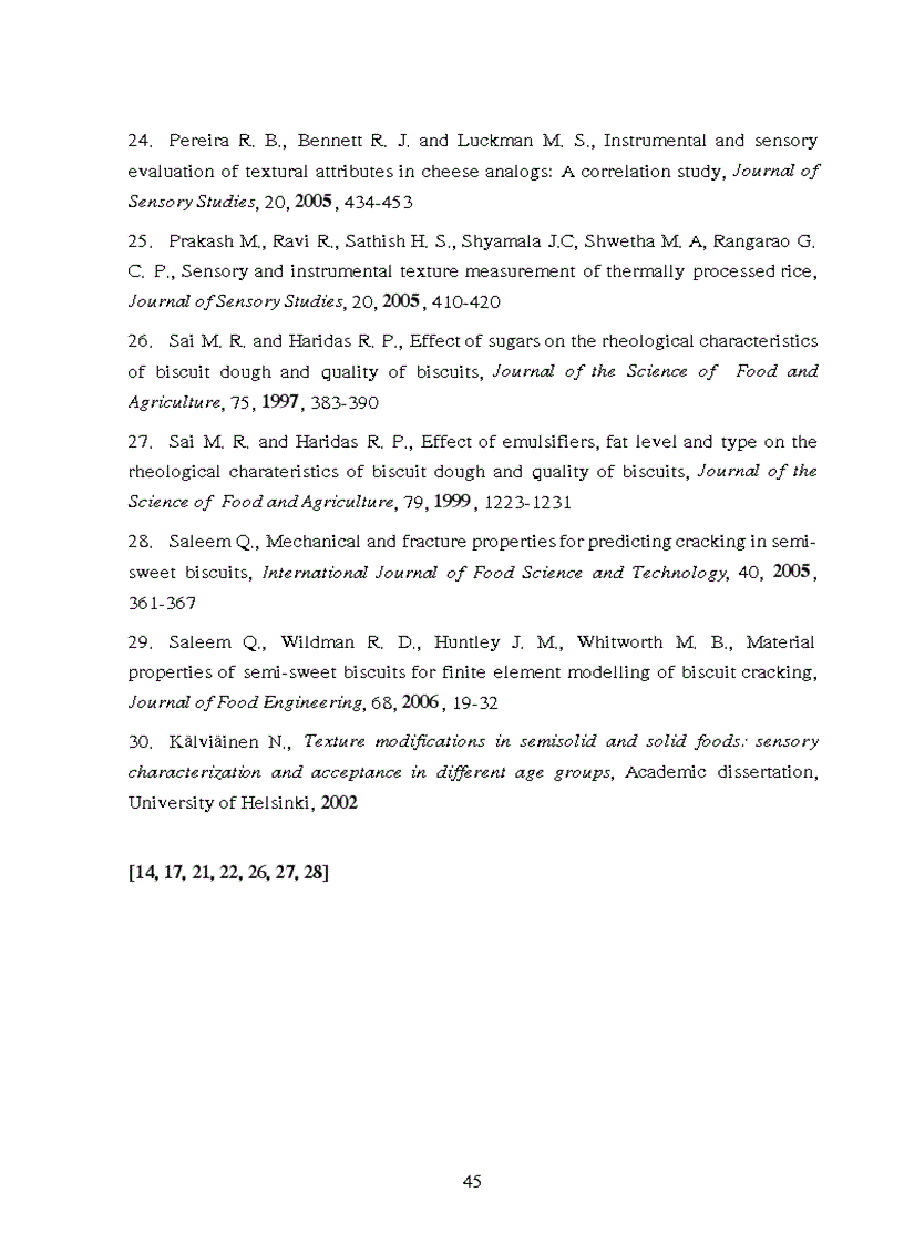 image for page Khảo sát mối tương quang giữa phương pháp phân tích bằng thiết bị phương pháp phân tích cảm quan trong tích độ cứng của sản phẩm bánh biscuit