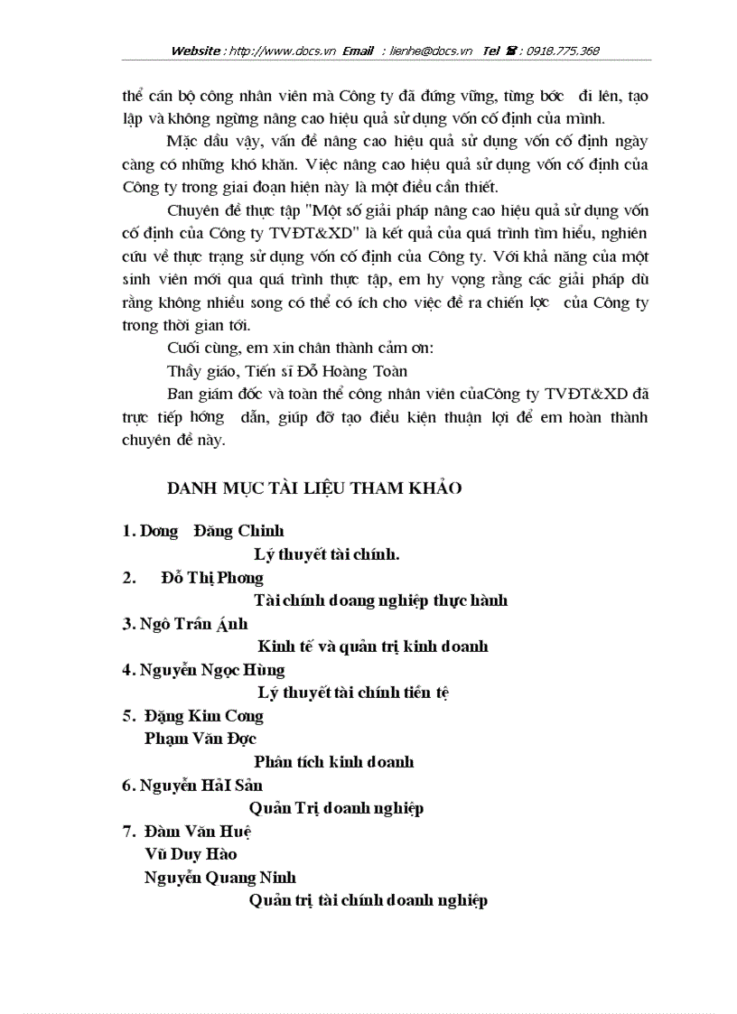 image for page Một số giải pháp nâng cao hiệu quả sử dụng vốn cố định của Công ty tư vấn đầu tư và xây dựng