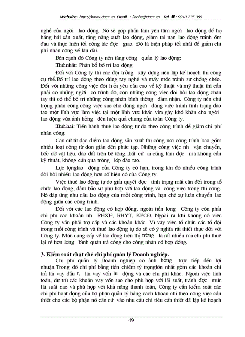 image for page Biện pháp giảm chi phí kinh doanh ở Công ty Đầu Tư Xây lắp Thương Mại