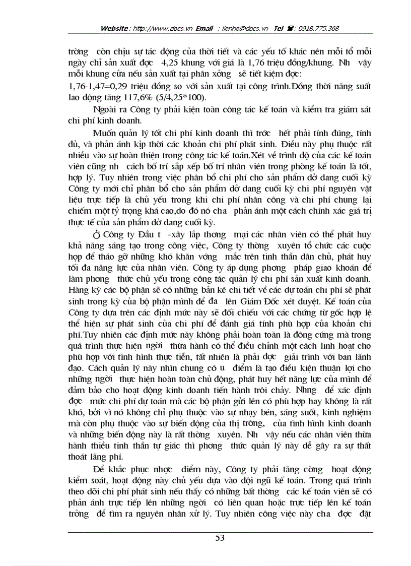 image for page Biện pháp giảm chi phí kinh doanh ở Công ty Đầu Tư Xây lắp Thương Mại