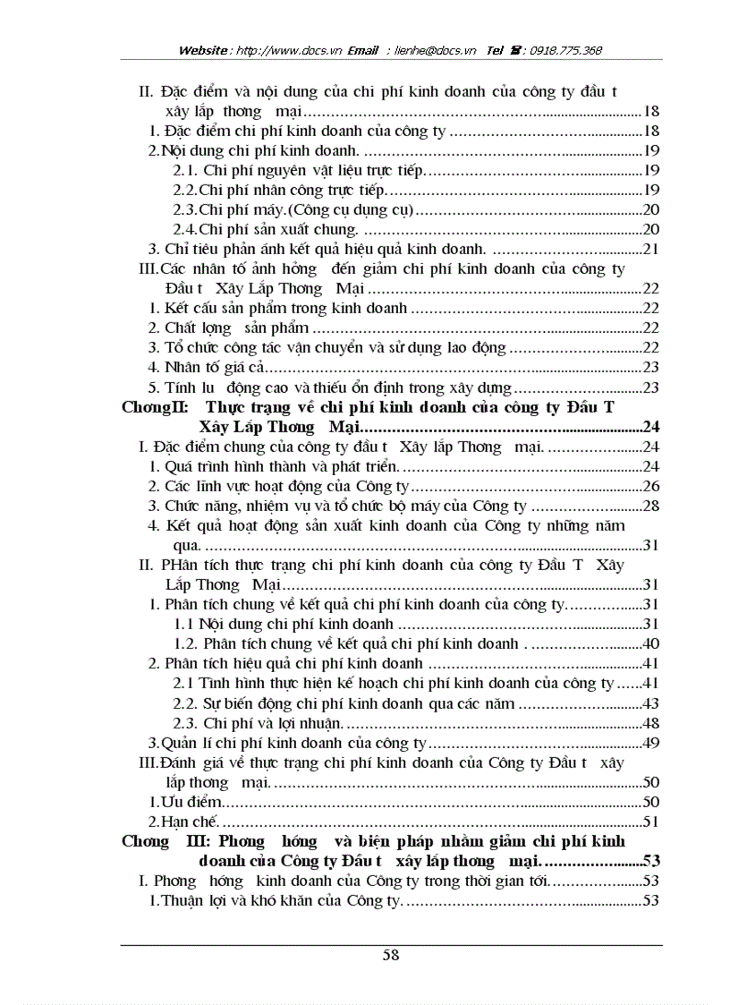 image for page Biện pháp giảm chi phí kinh doanh ở Công ty Đầu Tư Xây lắp Thương Mại