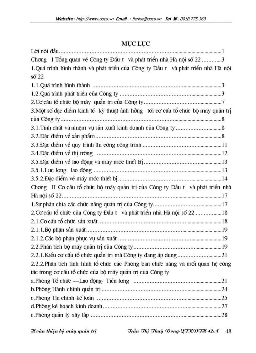 image for page 1số giải pháp nhằm hoàn thiện cơ cấu tổ chức bộ máy quản trị của Công ty Đầu tư và phát triển nhà Hà Nội số 22