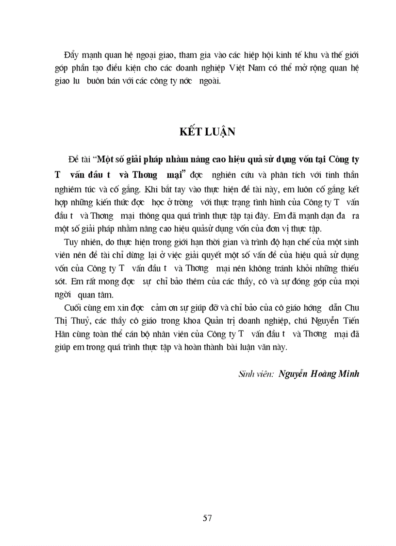 image for page 1số biện pháp nhằm nâng cao hiệu quả sử dụng vốn của Công ty tư vấn và thương mại