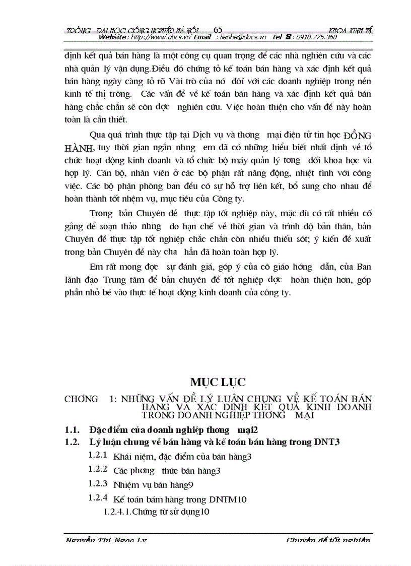 image for page Hoàn thiện kế toán bán hàng và xác định kết quả kinh doanh tại công ty TNHH dịch vụ và thương mại điện tử tin học Đồng Hành