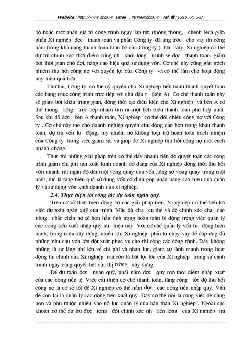 image for page Giải pháp nâng cao hiệu quả sử dụng vốn tại Xí nghiệp xây dựng số 2