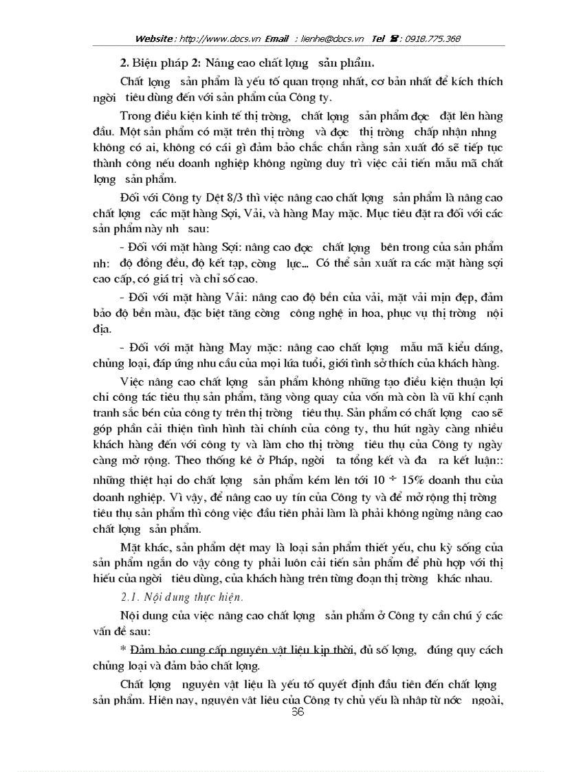 image for page Một số biện pháp nhằm thúc đẩy công tác tiêu thụ sản phẩm tại Công ty Dệt 8 3