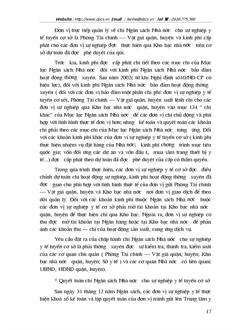 image for page Tăng cường quản lý chi Ngân sách Nhà nước với yêu cầu xã hội hoá các hoạt động y tế trên địa bàn quận Hoàn Kiếm