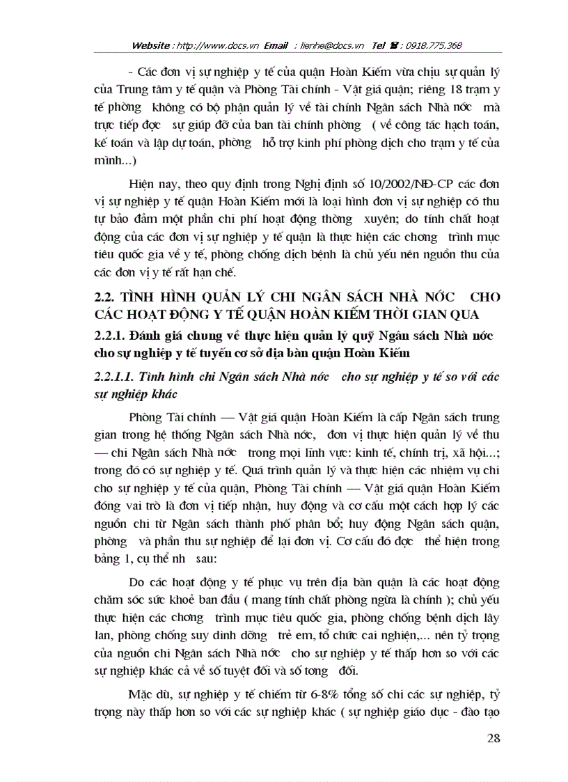 image for page Tăng cường quản lý chi Ngân sách Nhà nước với yêu cầu xã hội hoá các hoạt động y tế trên địa bàn quận Hoàn Kiếm