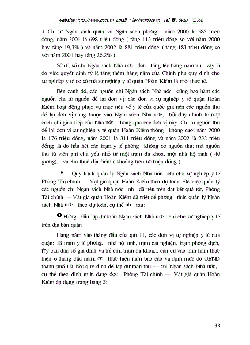 image for page Tăng cường quản lý chi Ngân sách Nhà nước với yêu cầu xã hội hoá các hoạt động y tế trên địa bàn quận Hoàn Kiếm