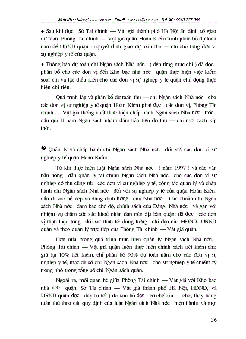 image for page Tăng cường quản lý chi Ngân sách Nhà nước với yêu cầu xã hội hoá các hoạt động y tế trên địa bàn quận Hoàn Kiếm