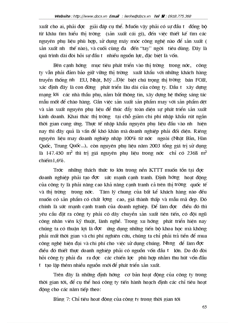 image for page Giải pháp chủ yếu tạo lập vốn cho hoạt động sản xuất kinh doanh ở Công ty cổ phần May Thăng Long