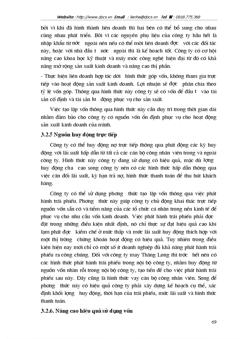 image for page Giải pháp chủ yếu tạo lập vốn cho hoạt động sản xuất kinh doanh ở Công ty cổ phần May Thăng Long