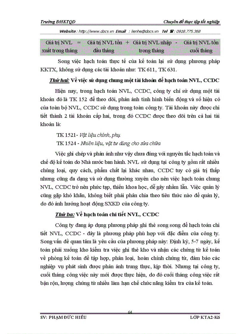 image for page Hoàn thiện công tác kế toán NVL và CCDC với việc phân tích tình hình quản lý sử dụng NVL CCDC tại công ty Cổ phần Xà phòng Hà Nội