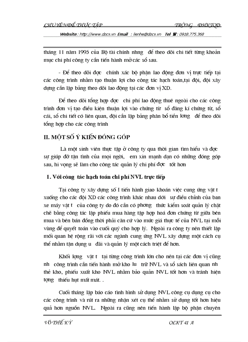 image for page Công tác quản lý chi phí sản xuất tạI CÔNG TY Xây dựng số I hà tĩnh