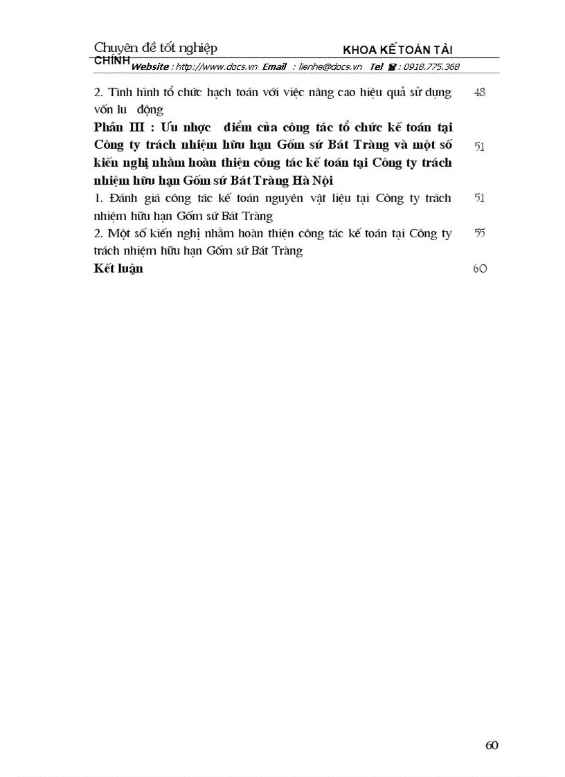 image for page Hạch toán nguyên liệu vật liệu với việc nâng cao hiệu quả sử dụng vốn lưu động tại Công ty Trách nhiệm hữu hạn Gốm sứ Bát Tràng