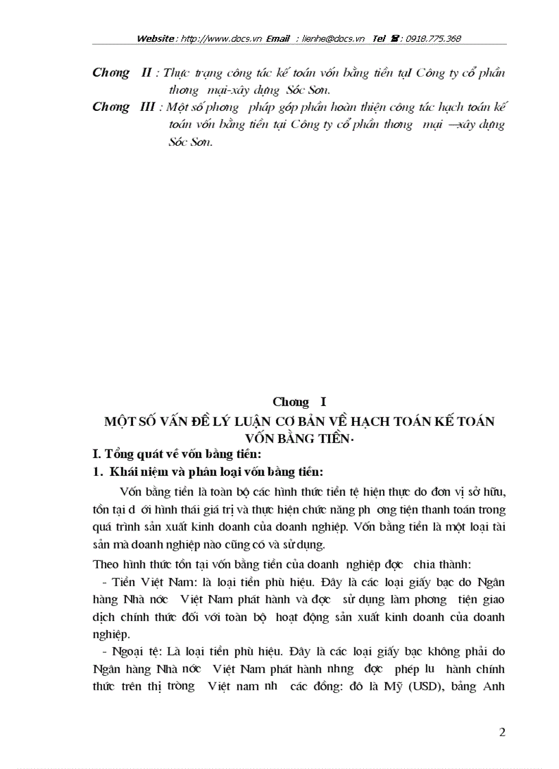 image for page Kế toán vốn bằng tiền tại Công ty cổ phần thương mại xây dựng Sóc Sơn