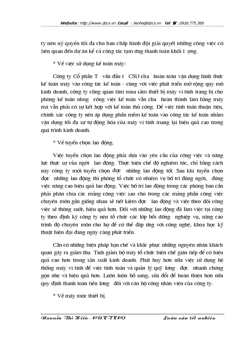 image for page Hoàn thiện công tác kế toán tiền lương và các khoản trích theo lương tại Công ty CP tư vấn đầu tư CSU